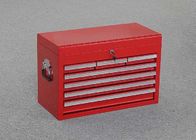 26 &quot;Rương công cụ hàng đầu bằng kim loại màu đỏ chuyên nghiệp với 7 ngăn kéo + 2 tay cầm để lưu trữ dụng cụ
