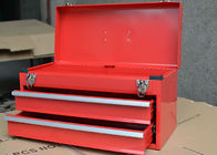 Bộ lưu trữ công cụ cầm tay chuyên nghiệp 14 inch Red Mini Metal với khóa / 2 ngăn kéo